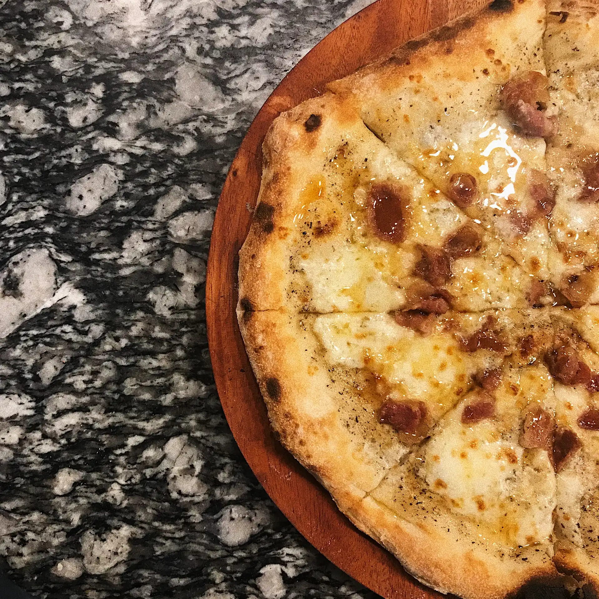 Black Truffle & Bacon Pizza (Neapolitan Pizza)